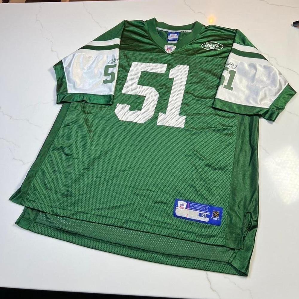 Reebok New York Jets Jonathan Vilma 51 NFL Jersey Green XL